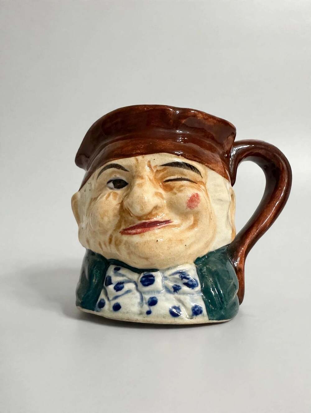Vintage Miniature Toby Jug 3.25" Made in Japan Winking Old Man Mug